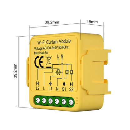 WiFi Graffiti Curtain Switch On / Off Module - Smart Switch by buy2fix | Online Shopping UK | buy2fix