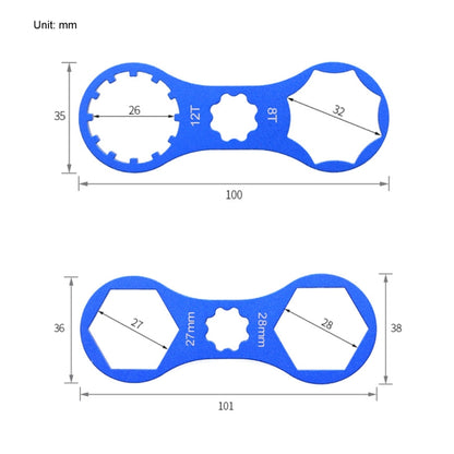 Mountain Bike Fork Crown Wrench Shock Absorber Cover Removal Tool(B) - Maintenance tools by buy2fix | Online Shopping UK | buy2fix