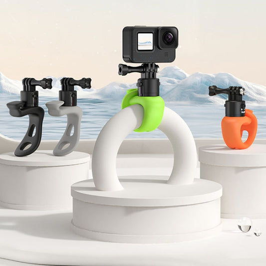 TELESIN TLQ-005 Elastic Quick Release Stand Multi-functional Fixed Silicone Strap Accessories(Grey) by TELESIN