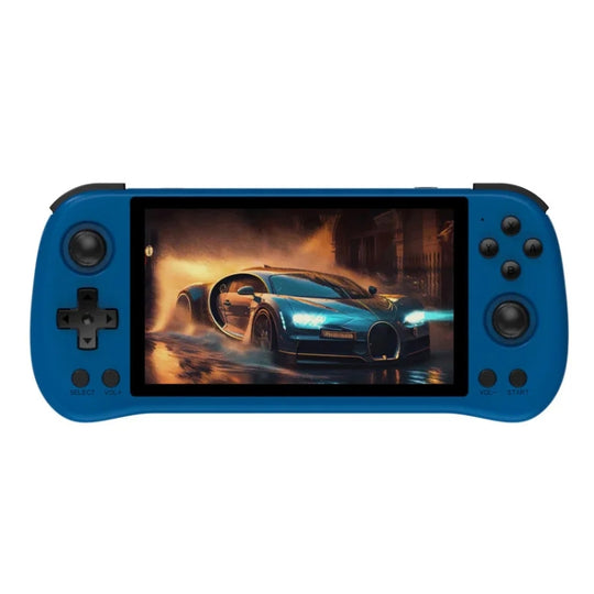 POWKIDDY X55 Game Console 5.5 Inch 1280 X 720 IPS Screen RK3566 Linux System Open-Source Retro Video Player 16GB+64GB(Blue)