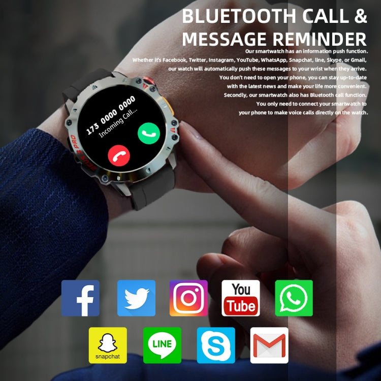 LOKMAT ZEUS3 Pro 1.39-Inch 5ATM Waterproof Outdoor Sports Bluetooth Call Smart Watch(Red) - Smart Watches by LOKMAT | Online Shopping UK | buy2fix