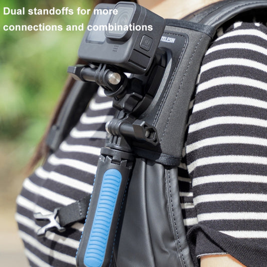 TELESIN GP-MTB-T02 Sports Camera Double Head J-Buckle Backpack Quick Release Conversion Accessory(Rotatable) by TELESIN