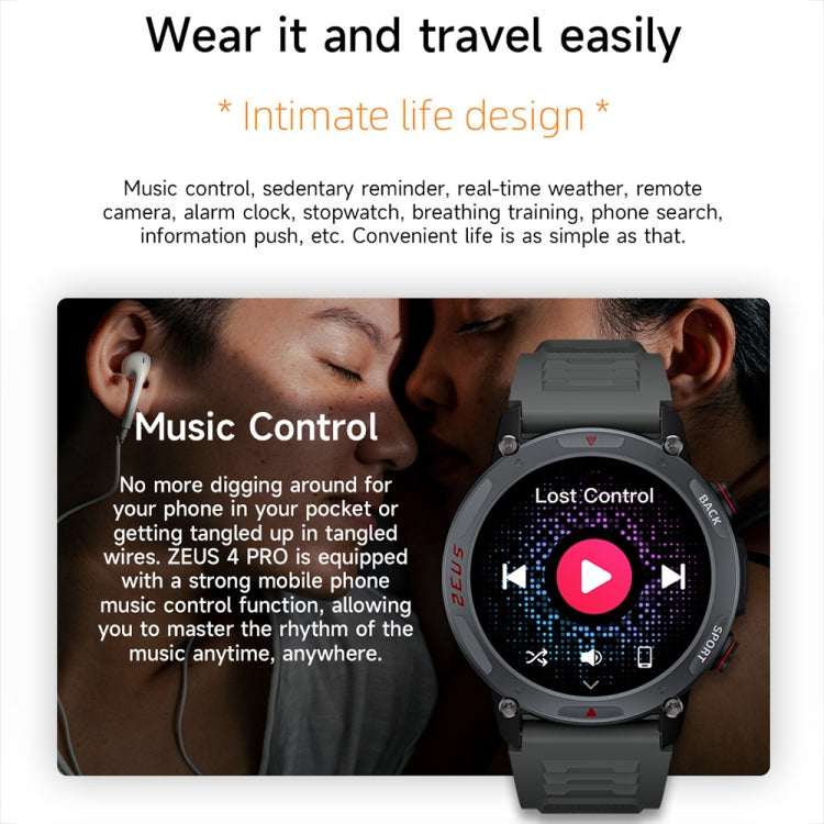 LOKMAT ZEUS4 PRO 1.43-Inch IP68 Waterproof Health Monitoring Bluetooth Call Smart Watch(Black) - Smart Watches by LOKMAT | Online Shopping UK | buy2fix