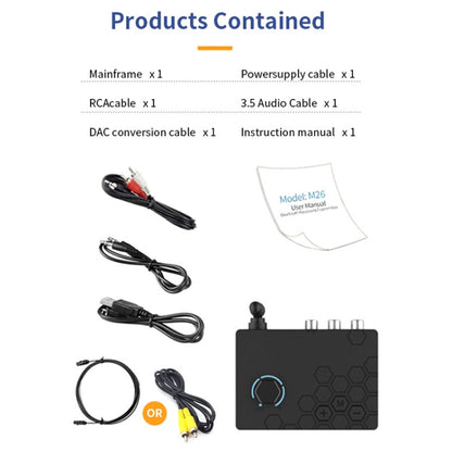 Bluetooth 5.4 Receiver Digital To Analog Card U Disk Converter Adapter With Remote Control(Fiber Optic Conversion) - Audio Signal Switcher by buy2fix | Online Shopping UK | buy2fix