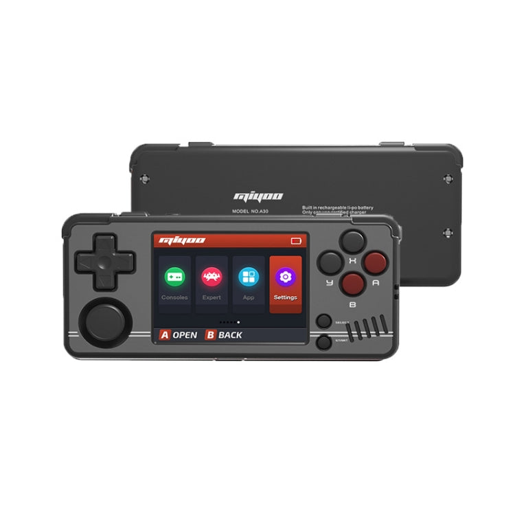 MIYOO A30 Retro Handheld Game Console 2.8 Inch IPS Screen WIFI Linux System Video Games Player 64GB(Black) - Pocket Console by MIYOO | Online Shopping UK | buy2fix