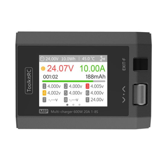 ToolkitRC M8P Aerial Model Drone Powerful Li-Po Battery Balance Charger(Black)