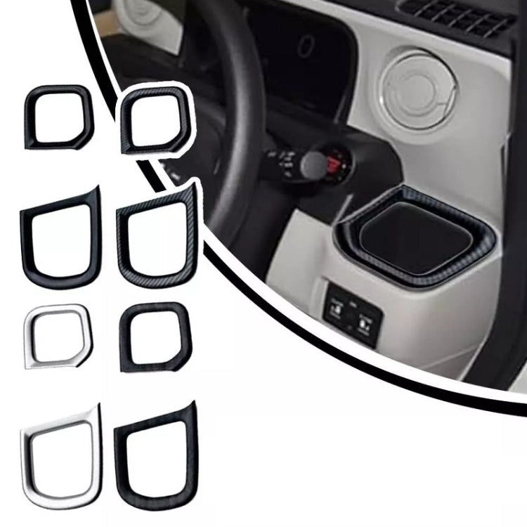 For Honda 2023 N-box JF5/JF6 Right-hand Drive Cup Holder Decorative Frame Patch(Matte Silver) - Car Interior Mouldings by buy2fix | Online Shopping UK | buy2fix