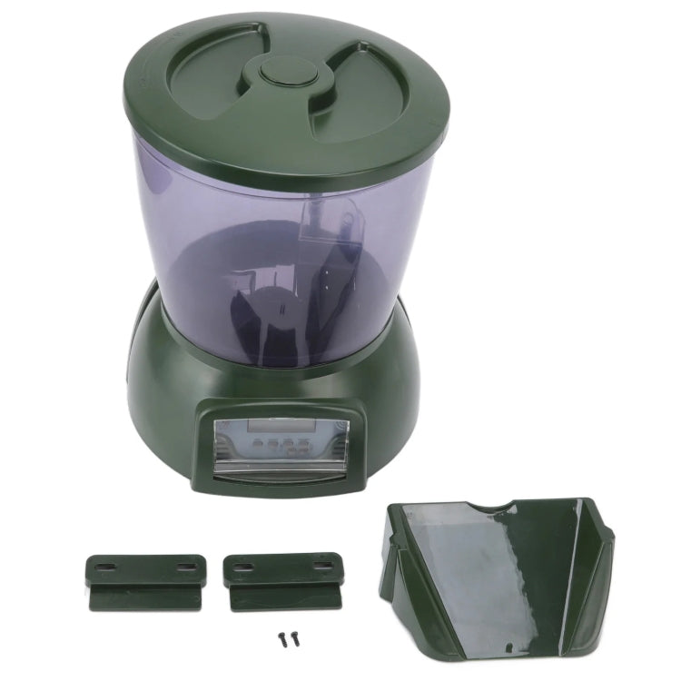 4.25L Aquarium Automatic Feeder Timing Dosing Fish Tank Pond Feeder(Green) - Feeders by buy2fix | Online Shopping UK | buy2fix