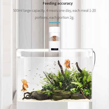 USB Direct Plug / Battery Dual-Use Automatic Fish Feeder Timing Dosing Feeder(White) - Feeders by buy2fix | Online Shopping UK | buy2fix