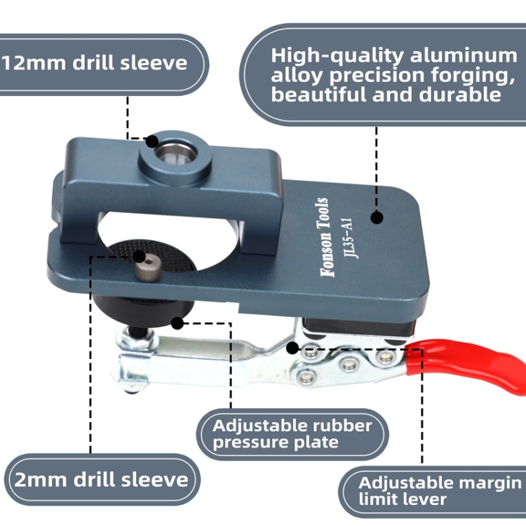 Fonson 35MM Hole Spacing Woodworking Cabinet Door Hinge Hole Opener(JL35-A1) - Others by Fonson | Online Shopping UK | buy2fix