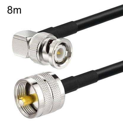 8m BNC Male Right Angle To UHF PL259 Male RG58 Coaxial Cable - Connectors by buy2fix | Online Shopping UK | buy2fix