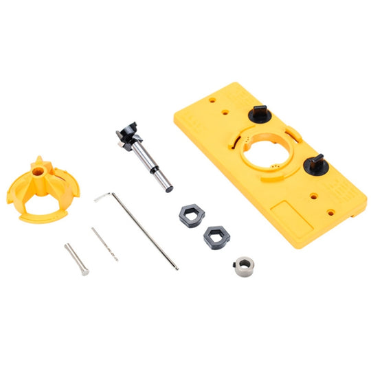 Fonson 35MM Woodworking Hinge Hole Opener Wooden Door Hinge Locator(Yellow)