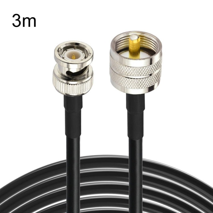 3m BNC Male To UHF Male RG58 Adapter Cable by buy2fix