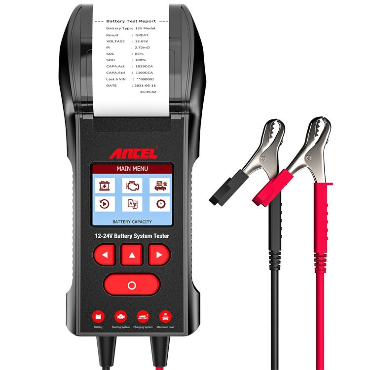 ANCEL 12V/24V Printer-Type Car Battery Tester Battery Power CCA Internal Resistance Life Detector(BST600) - Electronic Test by ANCEL | Online Shopping UK | buy2fix