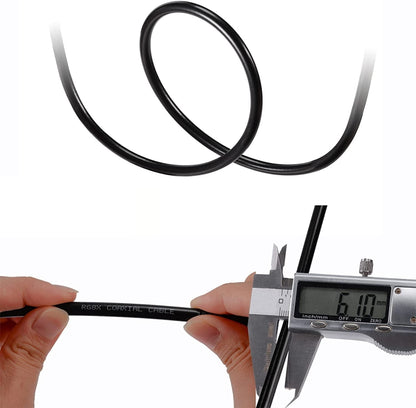 2m N Male To BNC Male RG8X RF Coaxial Cable by buy2fix