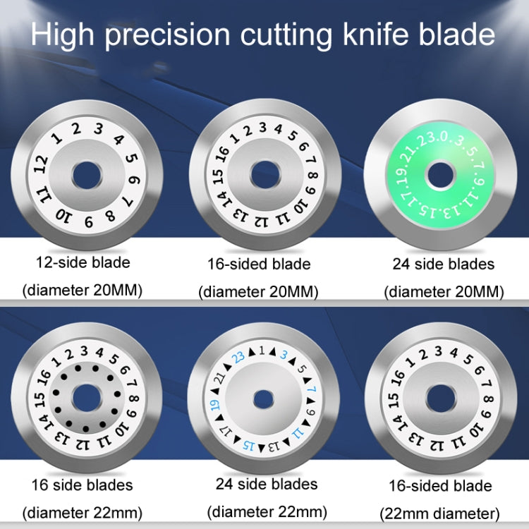 22mm 24 Rotating Surface Fiber Optic Cutting Knife Replacement Tungsten Steel Blade - Lan Cable and Tools by buy2fix | Online Shopping UK | buy2fix