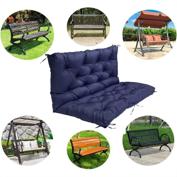 Outdoor Home Patio Soft Waterproof Sunscreen Bench Chair Cushion, Size: 150x100x10cm(Black) - Cushions & Pillows by buy2fix | Online Shopping UK | buy2fix