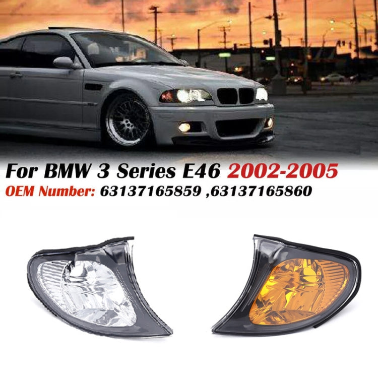 For 2002-2005 BMW 3 Series E46 Car Front Corner Parking Turn Signal Lights(Yellow Left OE 63137165859) - Arrow Turn Lights by buy2fix | Online Shopping UK | buy2fix