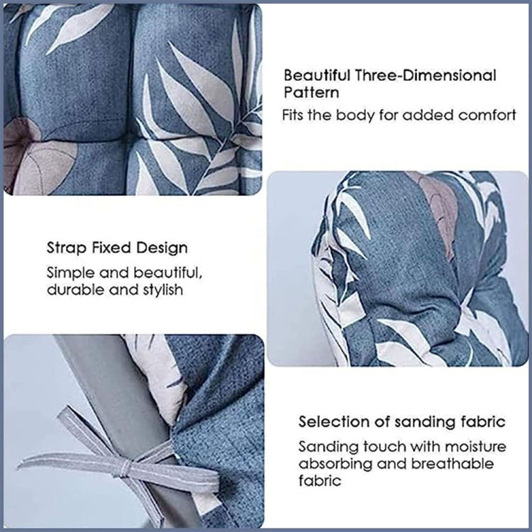 170 x 53 x 8cm Thickened Printed Hooded Strap Home Patio Lounger Mat(Lotus) - Cushions & Pillows by buy2fix | Online Shopping UK | buy2fix