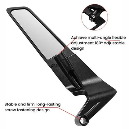1pair Motorcycle Modification Accessories Invisible Wing Mirror Motorcycle Universal Adjustable Rearview Mirror(Black) by buy2fix
