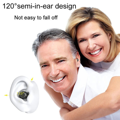 1pair Rechargeable Semi-In-Ear Hearing Aid Elderly Sound Amplifier(Black) - Hearing Aids by buy2fix | Online Shopping UK | buy2fix