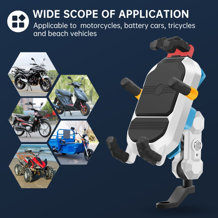 Colorful Motorcycle Shock-absorbing Navigation Mobile Phone Holder(Mirror Mount) by buy2fix