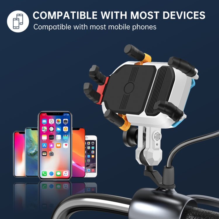 Colorful Motorcycle Shock-absorbing Navigation Mobile Phone Holder(Mirror Mount) by buy2fix
