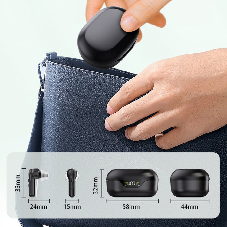 1pair Rechargeable In-Ear Hearing Aid Elderly Sound Amplifier(Black) - Hearing Aids by buy2fix | Online Shopping UK | buy2fix