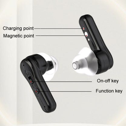 1pair Rechargeable In-Ear Hearing Aid Elderly Sound Amplifier(Black) - Hearing Aids by buy2fix | Online Shopping UK | buy2fix