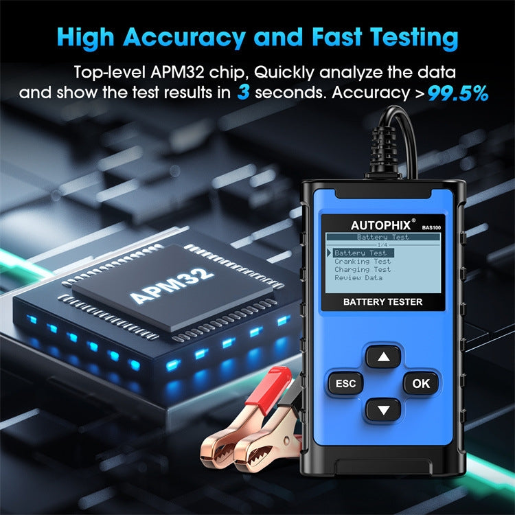 AUTOPHIX BAS100 12V / 24V 100-2000CCA Car Battery Test Analyzer - Electronic Test by AUTOPHIX | Online Shopping UK | buy2fix