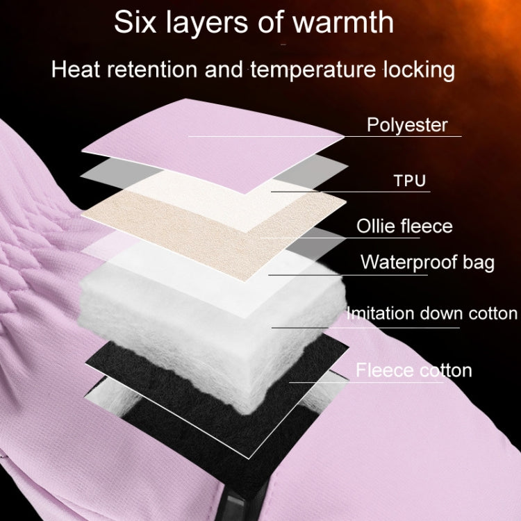 Winter Padded Ski Gloves Outdoor Windproof Warm Sports Gloves, Size: S(White) - Safety Gloves by buy2fix | Online Shopping UK | buy2fix