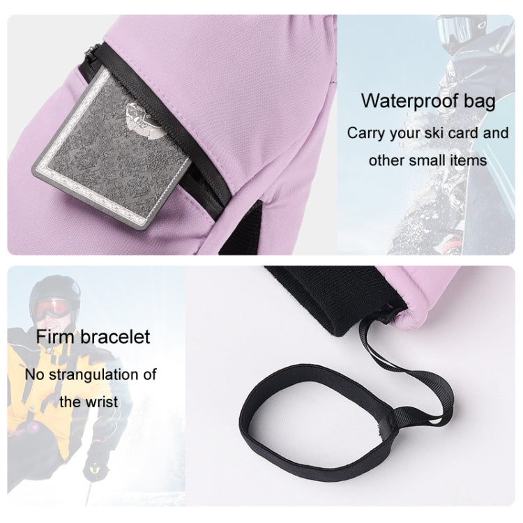 Winter Padded Ski Gloves Outdoor Windproof Warm Sports Gloves, Size: S(White) - Safety Gloves by buy2fix | Online Shopping UK | buy2fix