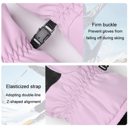 Winter Padded Ski Gloves Outdoor Windproof Warm Sports Gloves, Size: M(White) - Safety Gloves by buy2fix | Online Shopping UK | buy2fix