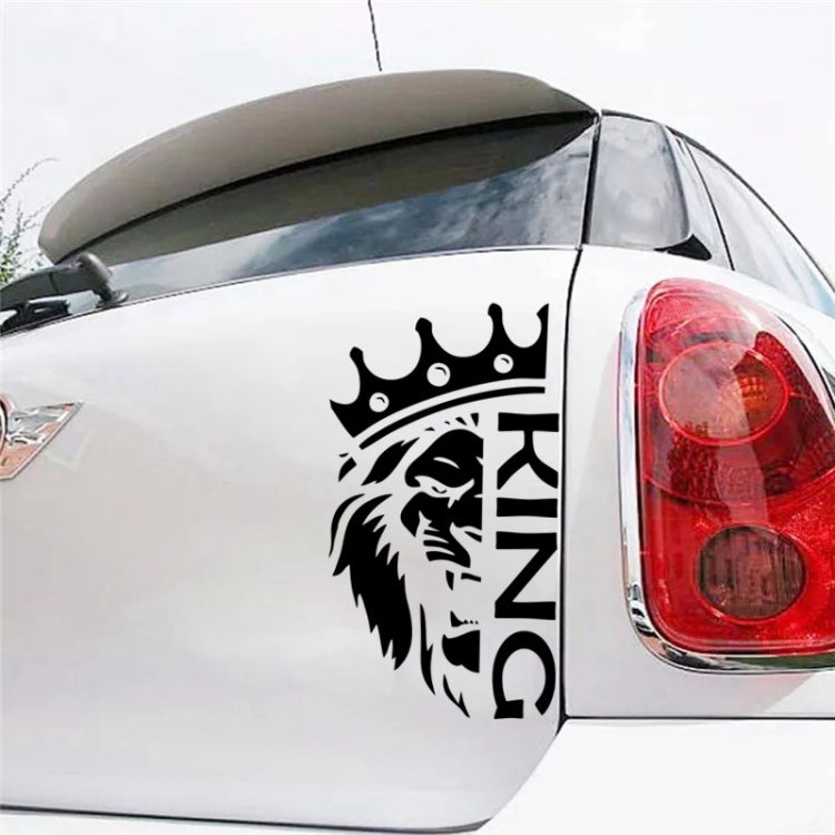 Lion Crown Car Decorative Sticker(Silver) - Decorative Sticker by buy2fix | Online Shopping UK | buy2fix