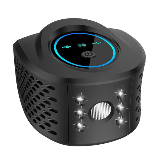 QSQ218 Multifunctional LED Household Indoor High-power Ultrasonic Mouse Repellent EU Plug(Black)