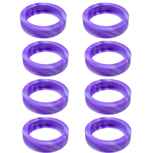8pcs /Set Luggage Wheel Silicone Protective Cover Swivel Chair Wheel Sound Reducing Cover, Size: Large 5-7cm Wheels(Purple Mixed Blue)