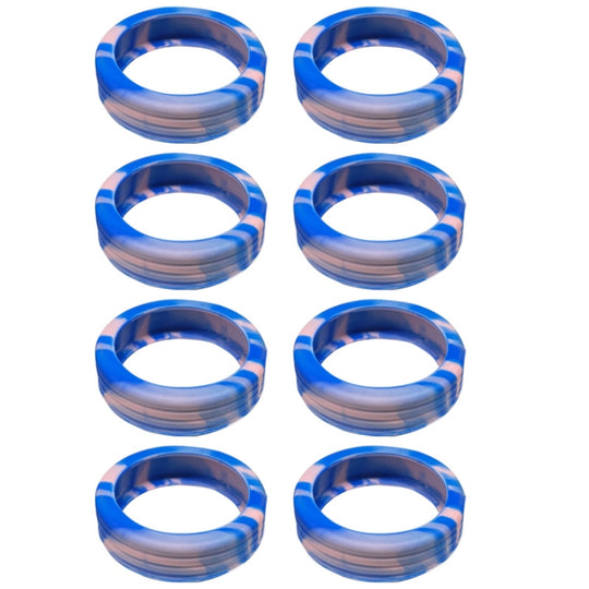 8pcs /Set Luggage Wheel Silicone Protective Cover Swivel Chair Wheel Sound Reducing Cover, Size: Large 5-7cm Wheels(Blue Mixed Pink)