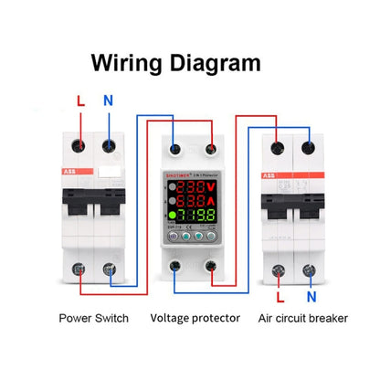 SINOTIMER SVP-719 40A_N Over Under Voltage Protector Electricity Usage Monitor Power Voltmeter - Other Tester Tool by SINOTIMER | Online Shopping UK | buy2fix