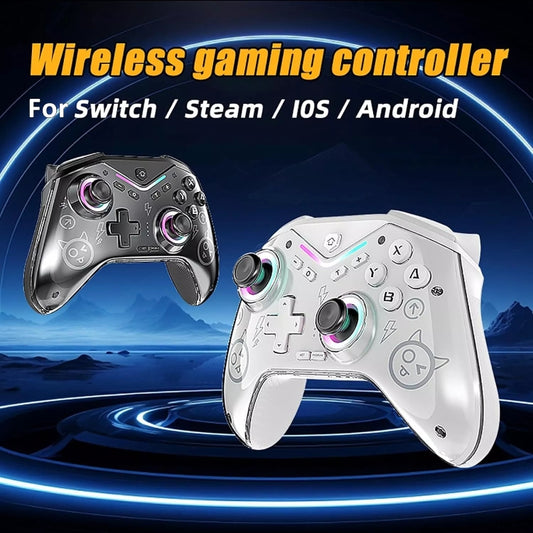 CM-617 Wireless Bluetooth Game Controller for Switch / Android / IOS / PC / Smart TV(Colorful White) by buy2fix