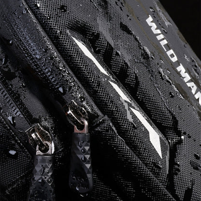 WILD MAN L1 3L Outdoor Motorcycle Riding Hard Shell Waist Bag Sports Cross-body Bag(Black) by WILD MAN