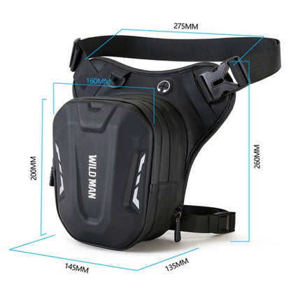 WILD MAN L1 3L Outdoor Motorcycle Riding Hard Shell Waist Bag Sports Cross-body Bag(Black) by WILD MAN