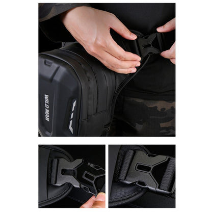 WILD MAN L1 3L Outdoor Motorcycle Riding Hard Shell Waist Bag Sports Cross-body Bag(Black) by WILD MAN
