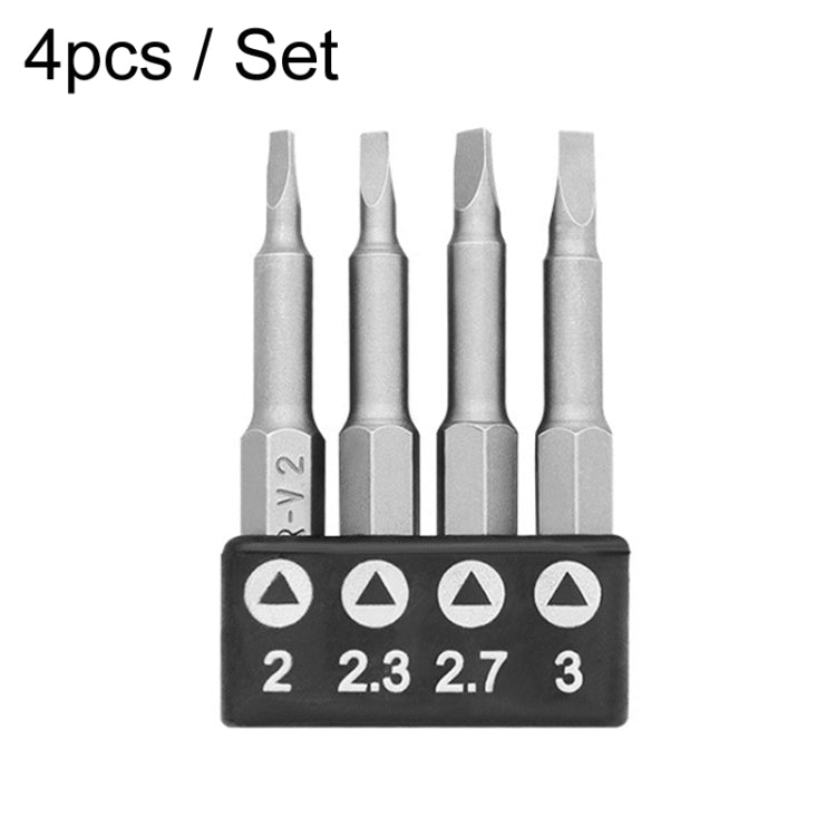 4pcs / Set Triangle Chrome Vanadium Steel Bit Set Appliance Repair Electrical Drill Accessories With Magnetic - Drill & Drill Bits by buy2fix | Online Shopping UK | buy2fix