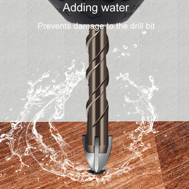 5mm Hexagonal Shank Spiral Flute Cross Alloy Drill Bits Glass Tile Four Edge Drivers - Drill & Drill Bits by buy2fix | Online Shopping UK | buy2fix