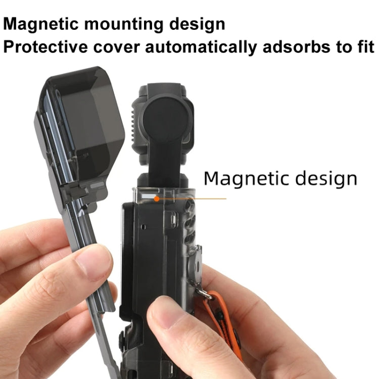 For DJI OSMO Pocket 3 RCSTQ Transparent Protective Case Global Anti-Dislodgement Strap Storage Shell by RCSTQ
