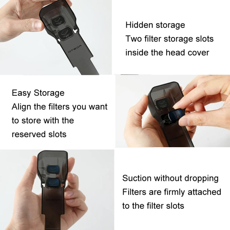 For DJI OSMO Pocket 3 RCSTQ Transparent Protective Case Global Anti-Dislodgement Strap Storage Shell by RCSTQ