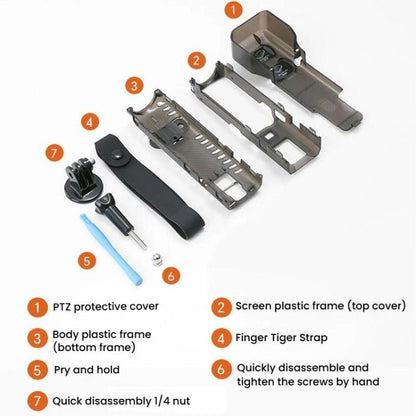 For DJI OSMO Pocket 3 RCSTQ Transparent Protective Case Global Anti-Dislodgement Strap Storage Shell by RCSTQ