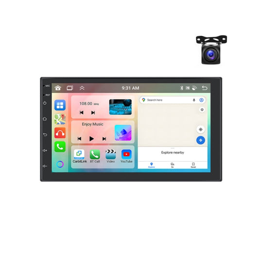 9inch Android 13.0 Dual Butt Universal Wireless Carplay Car Navigation Center Control All-In-One Monitor(Standard+AHD Camera) by buy2fix