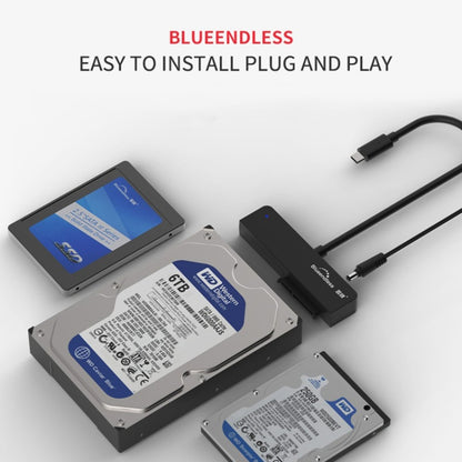 Blueendless US35 USB3.0 To SATA Adapter 2.5 / 3.5-Inch Hard Drive SSD Reader, Spec: USB3.0 12V2A - USB to IDE / SATA by Blueendless | Online Shopping UK | buy2fix