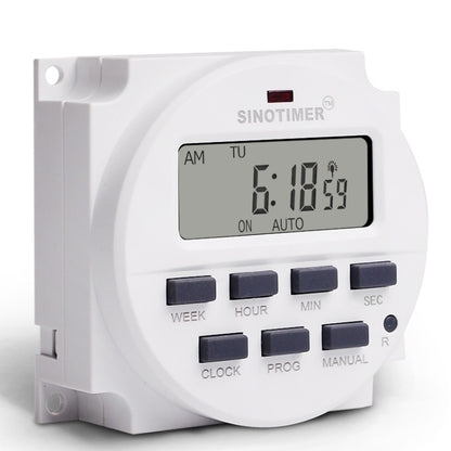 SINOTIMER TM618SH  1 Second Interval Digital LCD Timer Switch Programmable Time Relay 220V - Switch by SINOTIMER | Online Shopping UK | buy2fix